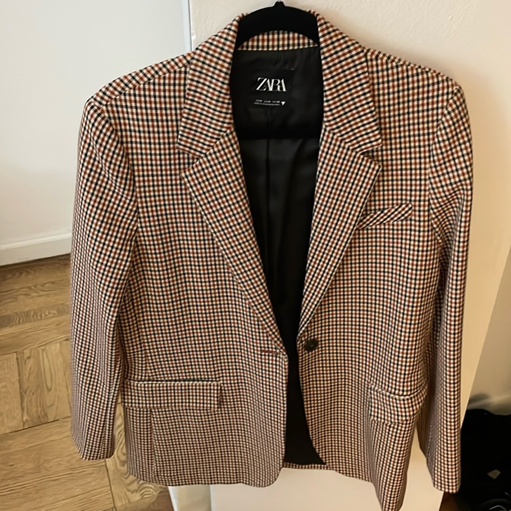 Zara Checkered Blazer - NWOT